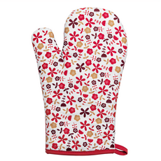 Premier 烘焙隔熱手套 紅色 100%棉, 小花, 1個