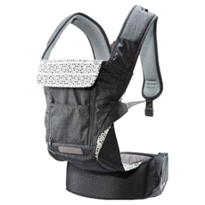 POGNAE NO.5+ Light 輕量型機能揹巾+竹纖維口水巾組,經典東京灰,寶寶外出必備