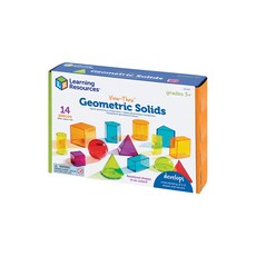 Learning Resources 透光幾何積木組, View-Thru Geometric Solids, 14件套, 1盒