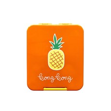 Kongkong 卡通圖案便當盒 14.5x18公分, 橘色, 1個