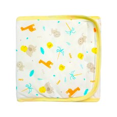 PiYOPiYO小鴨叢林四季大肚圍細緻縫線不刺激寶寶肌膚高透氣溫柔呵護不悶熱純棉材質環保印刷, 黃