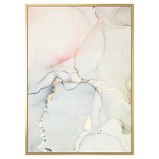 菠蘿選畫所 交匯 APAD4614G 掛畫 59.4 x 42cm 畫框 抽象藝術掛畫, 金色