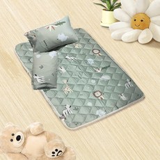 A-ONE 萊賽爾天絲 兒童睡墊 + 涼被 + 兒童枕3件組 3M吸濕排汗 台灣製, 動物樂園