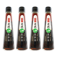 麻油車 冷壓有機黑麻油, 135ml, 4瓶