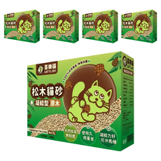CAT'S JOY 喜樂貓 凝結型松木貓砂, 7L, 天然除臭, 99.5%無粉塵, 可沖馬桶, 原木, 5盒