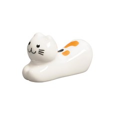 田中箸店 貓咪造型筷架, 白色, 1入