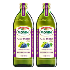 MONINI Oils 莫尼尼葡萄籽油 1L 原裝進口 富含維生素E, 2瓶