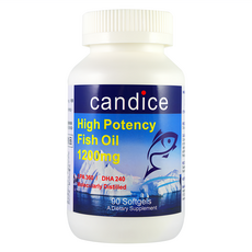 candice 康迪斯 歐米加600魚油膠囊 90顆/罐 高劑量Omega-3 分子蒸餾萃取, 90顆, 1.2g, 1罐
