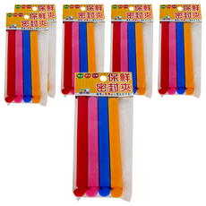 百貨King 大號密封夾 密封棒 密封條, 4個, 6組, 紅色、藍色、黃色、粉紅色