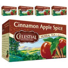 CELESTIAL SEASONINGS 詩尚草本 蘋果肉桂茶 無咖啡因草本茶 1.7 OZ (48g), 2.4g, 20包, 5盒