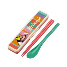 Skater CCS3SAAG 兒童餐具組湯匙筷子組, 米妮, 湯匙 + 筷子 + 外盒, 1組