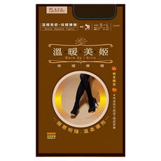 QueenTex 琨蒂絲 溫暖美姬保暖褲襪 - 極細纖維, 柔軟不刺敷, 彈性好穿, 服貼不顯痕, 刷毛內裡, 冬日有效禦寒, S-L, 黑色, 1件