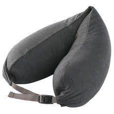 MUJI 無印良品 微粒貼身靠枕 附帽, 深灰色