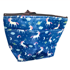 iSFun 夢境獨角獸 手提保冷保溫便當包, 1個, 夢境獨角獸 深藍色