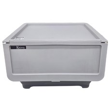 KEYWAY 聯府 Hello前開式整理箱 38L HA380-2, 灰色, 1個