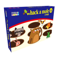 PLAY! CARDS Whack a Mole 打地鼠 繁體中文版 牌卡遊戲組，適合5-99歲，2-6人, 1盒, 多色