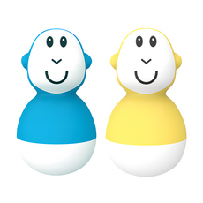 MATCHSTICK Monkey 不倒猴洗澡玩具組, 藍懶猴 + 黃力猴, 1組