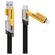 aWEI 用維 機甲四合一快充傳輸線 尼龍編織充電線 65W 2條, 1m, 1組