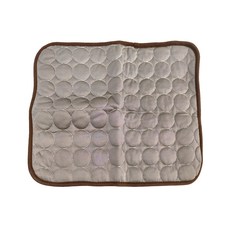 寵物夏季冰絲涼墊 咖啡色 S 尼龍+聚酯纖維, 1個