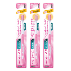 LION 獅王 Systema 細潔 高密細毛小頭型牙刷 普通刷毛 顏色隨機, 1支, 3支