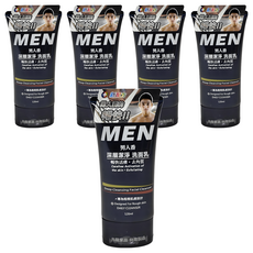 MEN 男人香 深層潔淨洗面乳, 暢快活膚 去角質, 專為粗糙肌膚設計, 120ml, 5條