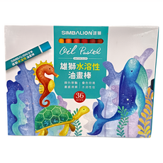 WO雄獅 水溶性油畫棒 36色組, 不適用, 1盒
