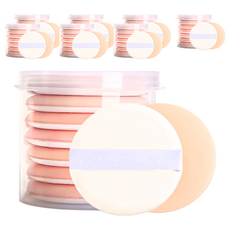 氣墊粉撲 Set, 7片+收納盒, 膚色杏, 8組