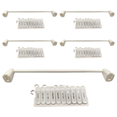 懶角落 NS-帽子壁掛架 短杆-10夾 1入, White, 5個