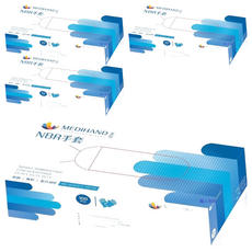 MEDIHAND 美恆 NBR手套 厚款 100入 XL 無粉 低敏, 藍色, 4盒