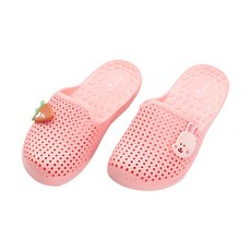333家居鞋館 透氣輕量親子家居拖鞋 兒童款 粉橘色 洞洞包頭設計, 200mm