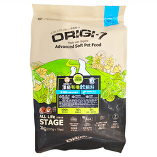 ORIGI-7 歐吉 全齡犬頂級有機軟飼料 2kg (200g x 10ea) USDA有機食材認證, 深海鮭 + 超級有機食物, 1袋