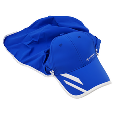 G.WINNER 可拆式防曬運動球帽-藍底白邊, 吸濕排汗功能布料, 1個, 82g