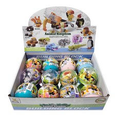 iFriends 動物膠囊積木玩具 12款套組, 1組, 多色