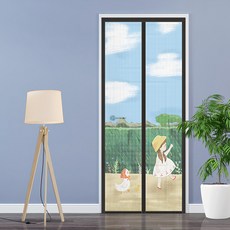 半島良品 魔術膠靜音磁吸防蚊門簾, 加寬 田園女孩