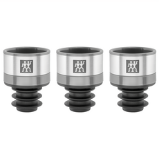 ZWILLING 雙人 Fresh&Save 智能真空酒瓶塞/紅酒塞3件組, 銀色/黑色, 1組