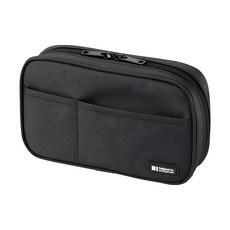 LIHIT LAB 鉛筆盒 漆黑色 (a7551-124), 簡約時尚, 雙層收納, 1入