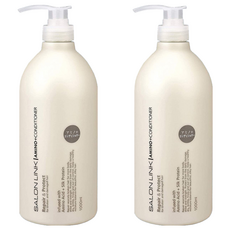 KUMANO 熊野油脂 沙龍級胺基酸潤髮乳 蠶絲蛋白 深度滲透 低刺激性 無色素, 1L, 2瓶