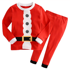 愛北鼻 兒童聖誕系列 薄長袖套裝 95%棉, 紅聖誕老人