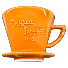 CAFEC CAFEC 有田燒 陶瓷扇形濾杯, 橘色 3~5杯份, 1個, 3~5 杯用