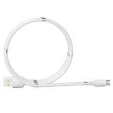 HONG JIN 宏晉 磁吸捲捲充電線 Micro-USB, 1m, 白色, 2條