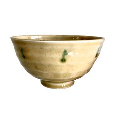 Minoya 美濃燒 黃瀨戶綠點4井 日本製造 陶瓷碗 12.5x6.5cm 350ML, 黃瀨戶綠點, 1個