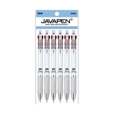 JAVAPEN Jet 3 Ball-M 油性三色筆套裝，0.38mm，白色，6入, 1包