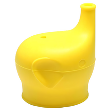 haakaa 大象防溢漏鴨嘴杯套, 攜帶方便, 一體成型, 簡單清潔, 香蕉黃, 1個