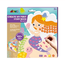 AVEnIR 馬賽克貼紙故事書 - 美人魚 600+發泡貼紙 適用年齡：3歲以上, 1本