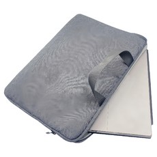 Ktnet 筆記型電腦 15.6吋絨布提把保護包, 輕薄攜帶, 防潑水耐磨, 絨毛內裡, 加厚防衝擊軟墊, 內尺寸360 x 275 x 20mm 外尺寸395 x 285 x 25mm, 深灰色