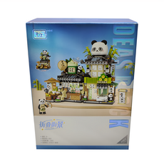LoZ 微型迷你積木 6歲以上, 熊貓茶舍 1383, 1盒