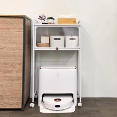 ikloo 宜酷屋 移動式掃地機器人置物架 55.5W x 28D x 104Hcm, 單一商品, 1個