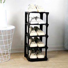 京太陽 5層簡約室內鞋架 24.5 x 27 x 60cm, 黑色, 1個