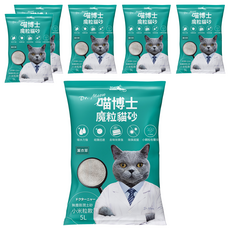 iCat 寵喵樂 喵博士 無塵澎潤土貓砂 小米粒款, 5L, 天然礦土, 強效凝結, 薰衣草, 6包