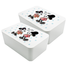 收納王妃 迪士尼濕紙巾盒 188 x 122 x 75mm, 英國米奇米妮, 2個
